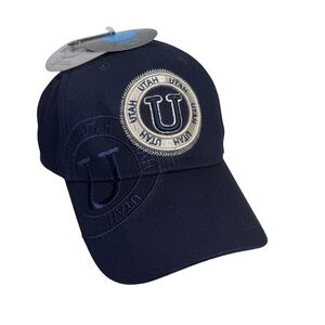 NWT Navy Blue University of Utah Utes Adjustable Baseball Cap Hat